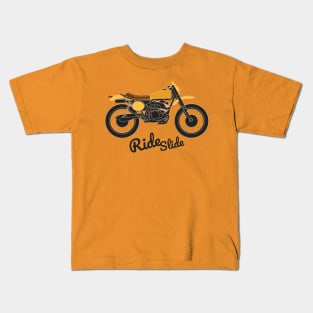 Ride and Slide Scrambler Kids T-Shirt